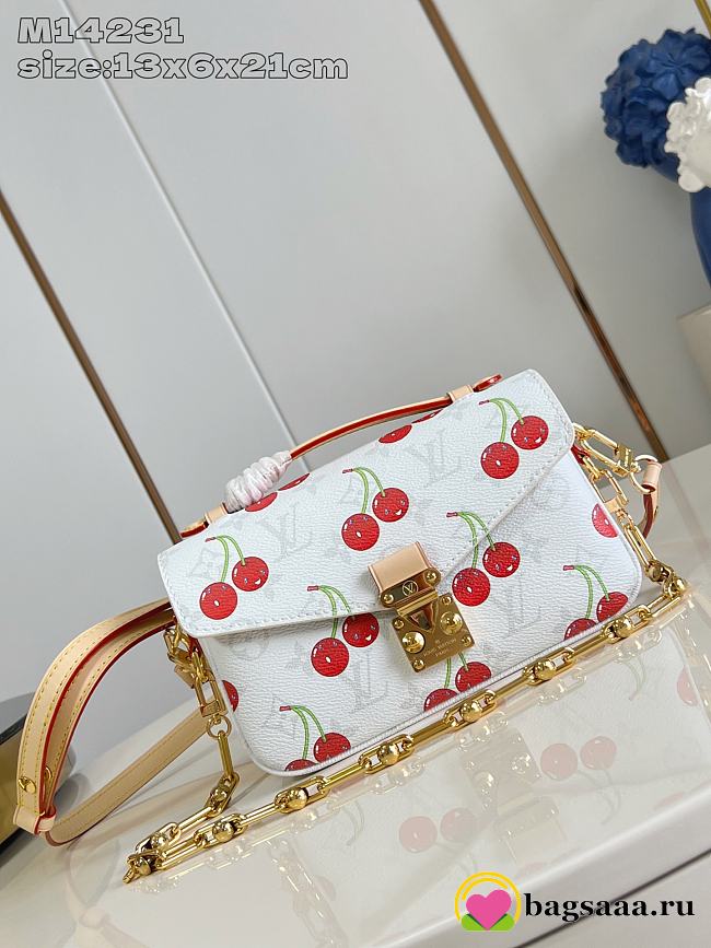 Bagsaaa M14231 LV x TM Pochette Métis East West Bag Monogram cherry - 21.5cm - 1