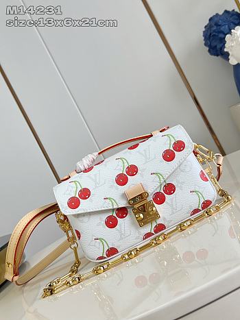 Bagsaaa M14231 LV x TM Pochette Métis East West Bag Monogram cherry - 21.5cm