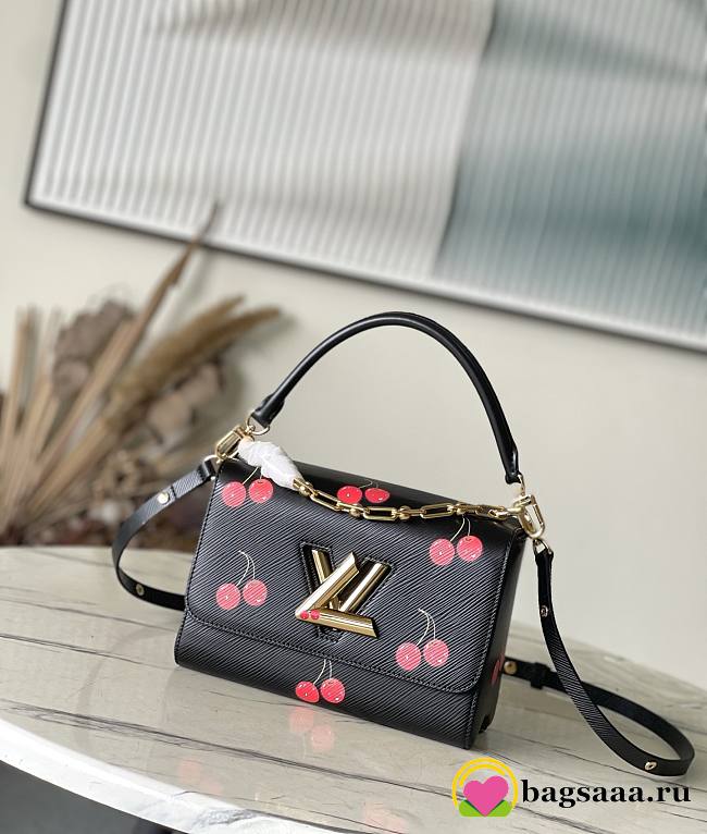Bagsaaa LV M14094 LV x TM Twist PM Bag Black & Cherry - 19cm - 1