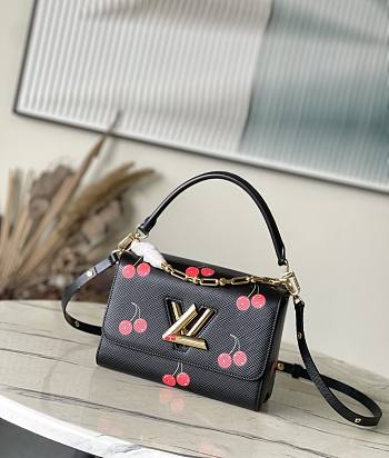 Bagsaaa LV M14094 LV x TM Twist PM Bag Black & Cherry - 19cm