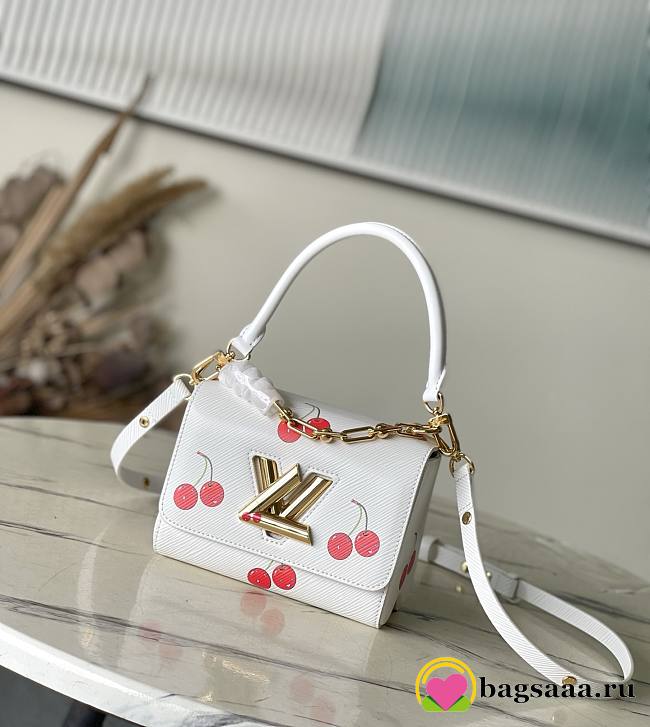 Bagsaaa LV M13239 LV x TM Twist PM Bag White & Cherry - 19cm - 1
