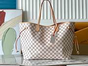 Bagsaaa LV N40601 Neverfull GM Tote Bag Damier Azur & Rose Pink - 39cm - 1