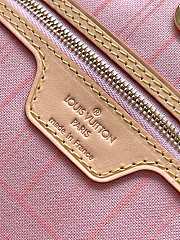 Bagsaaa LV N40601 Neverfull GM Tote Bag Damier Azur & Rose Pink - 39cm - 3