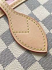 Bagsaaa LV N40601 Neverfull GM Tote Bag Damier Azur & Rose Pink - 39cm - 2