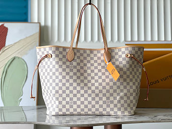Bagsaaa LV N40602 Neverfull GM Tote Bag Damier Azur & Beige - 39cm