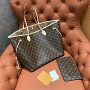 Bagsaaa Louis Vuitton Neverfull GM Monogram with Beige - 1