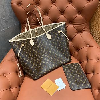 Bagsaaa Louis Vuitton Neverfull GM Monogram with Beige