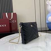 Bagsaaa Gucci GG Marmont pochette with chain 837742 black - 21cm - 3