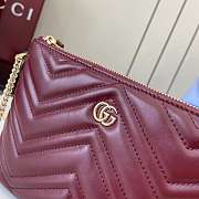 Bagsaaa Gucci GG Marmont pochette with chain 837742 red - 21cm - 4
