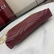 Bagsaaa Gucci GG Marmont pochette with chain 837742 red - 21cm - 2