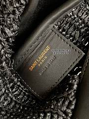 Bagsaaa YSL LE 5 À 7 supple small in raffia and leather 823812 black - 22cm - 4
