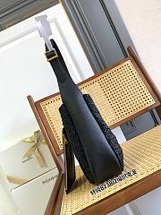 Bagsaaa YSL LE 5 À 7 supple small in raffia and leather 823812 black - 22cm - 2