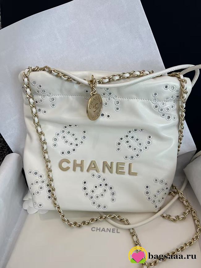 Bagsaaa Chanel 22 Mini Handbag White AS3980 - 20 × 19 × 6 cm - 1