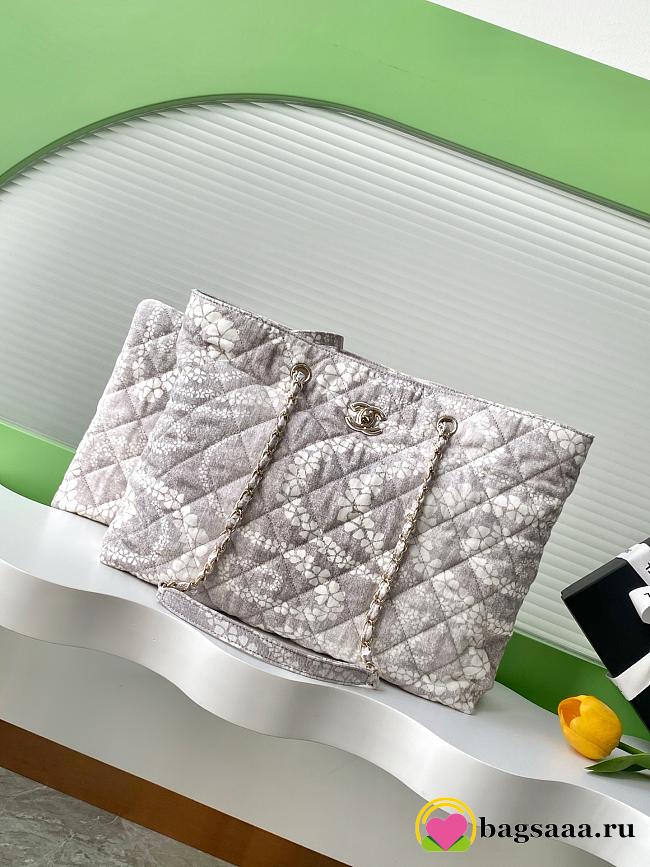 Bagsaaa Chanel Shopping Bag AS5429 Gray - 37cm - 1