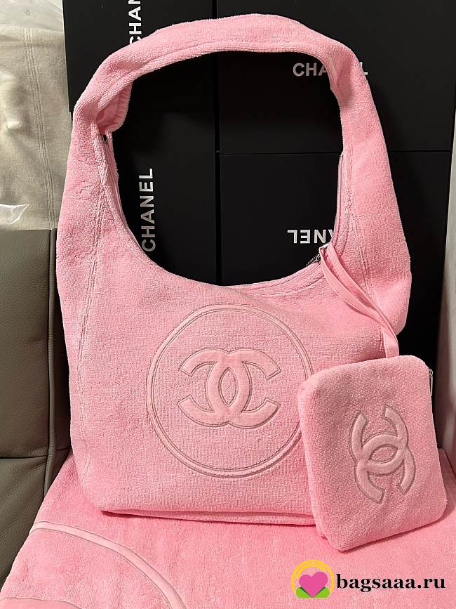 Bagsaaa Chanel Beachwear Set Pink Cotton AAA938 - 1