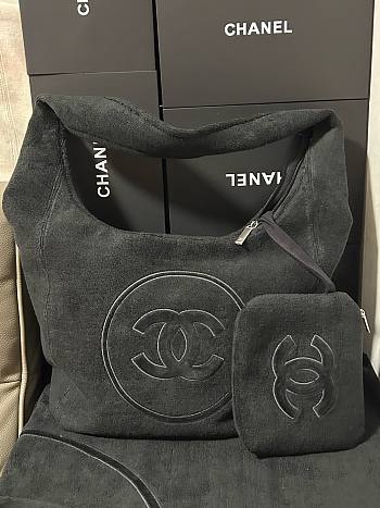 Bagsaaa Chanel Beachwear Set Black Cotton AAA938