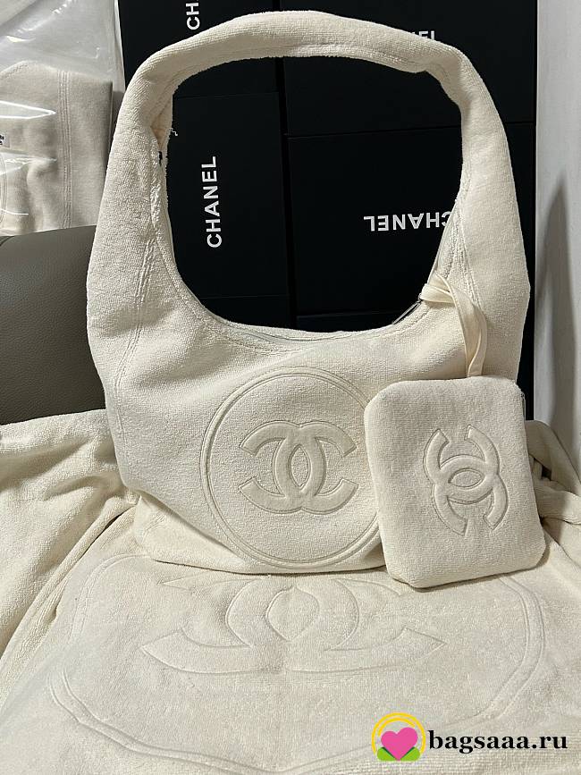 Bagsaaa Chanel Beachwear Set Ivory Cotton AAA938 - 1