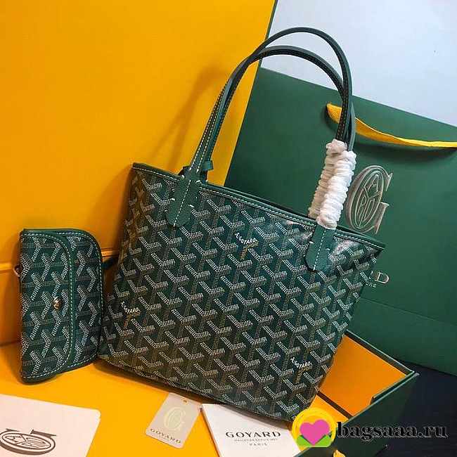 Bagsaaa Goyard Mini Shopping Bag Green - 20x20x10cm - 1