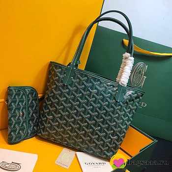 Bagsaaa Goyard Mini Shopping Bag Green - 20x20x10cm