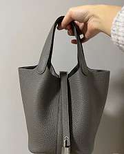 Bagsaaa Hermes Picotin Togo Gray & Silver - 22cm - 2