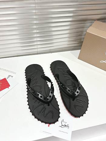 Bagsaaa Christian Loubotin Super Loubi Flip Black