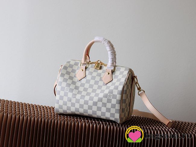 Bagsaaa Louis Vuitton N40608 Speedy Bandoulière 25 Damier Azur - 1