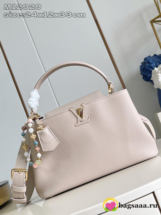 Bagsaaa LV M12929 Capucines MM Souple Greige - 33cm - 1