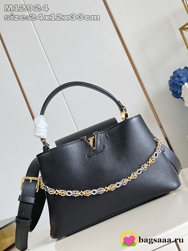 Bagsaaa LV M12924 Capucines MM Souple Black - 33cm - 1