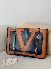 Bagsaaa Valentino Garavani Viva Superstar Medium Nappa Leather Shopping Bag black & brown - 37cm - 1