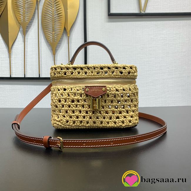 Bagsaaa LV M14303 Vanity Chain Pouch Raffia - 19cm - 1