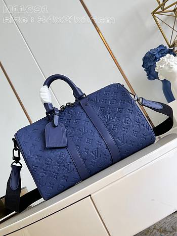 Bagsaaa LV M11691 Keepall Bandoulière 35 Sapphire - 34cm