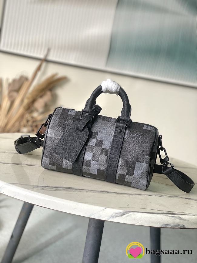 Bagsaaa LV M14919 Keepall Bandoulière 25 Damoflage  Black - 25cm - 1