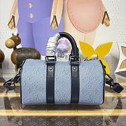 Bagsaaa LV M14681 Keepall Bandoulière 25 Blue - 25cm - 4