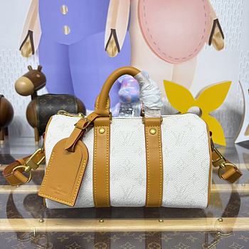 Bagsaaa LV M15076 Keepall Bandoulière 25 Off-White - 25cm