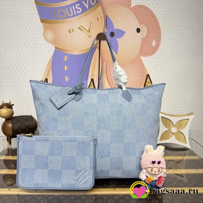 Bagsaaa LV N00198 Nevereverfull Denim Blue - 60cm - 1