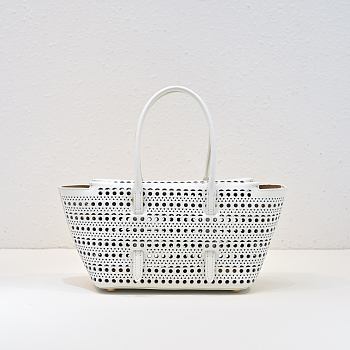 Bagsaaa Alaia Neo Mina 20 Bag In Vienne Calfskin White - 20cm