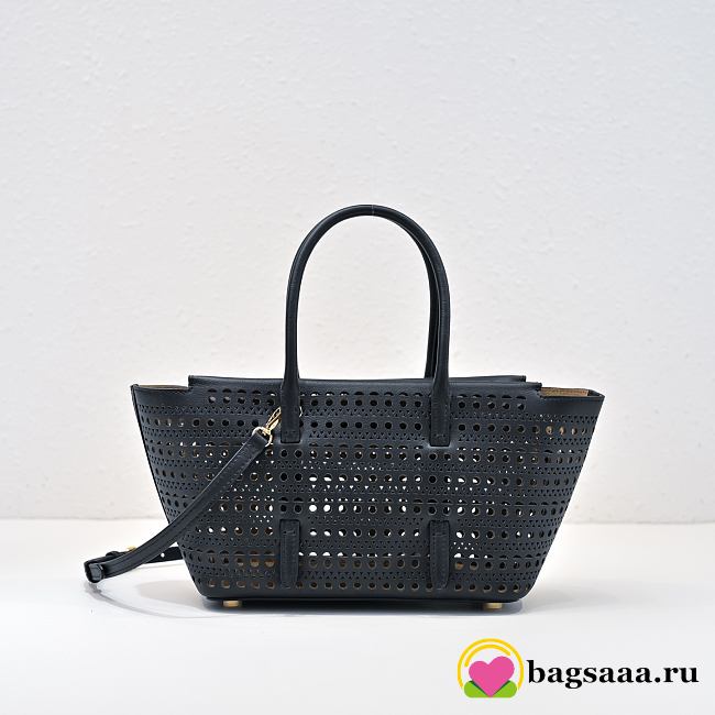 Bagsaaa Alaia Neo Mina 20 Bag In Vienne Calfskin Black - 20cm - 1