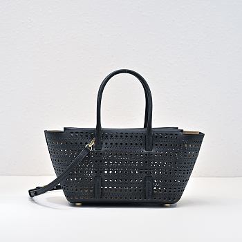 Bagsaaa Alaia Neo Mina 20 Bag In Vienne Calfskin Black - 20cm
