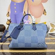 Bagsaaa LV N00203 Speedy 30 Bandoulière Denim Blue - 34cm - 1