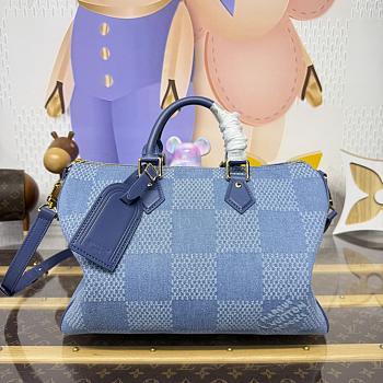 Bagsaaa LV N00203 Speedy 30 Bandoulière Denim Blue - 34cm