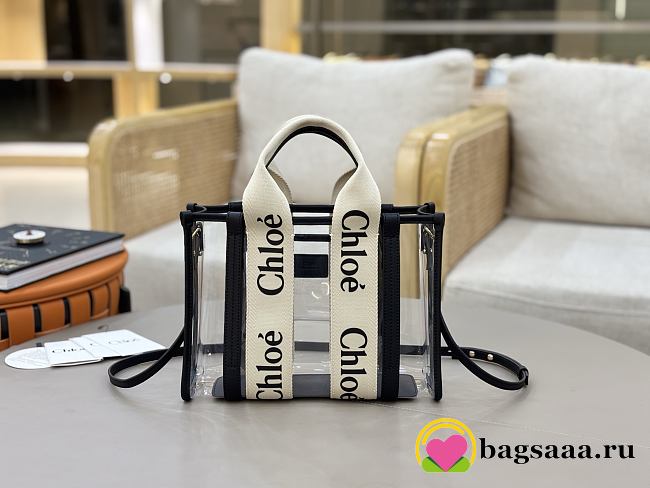 Bagsaaa Chloe Small Woody tote bag in jelly & leather - 26.5cm - 1