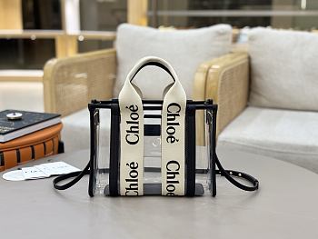 Bagsaaa Chloe Small Woody tote bag in jelly & leather - 26.5cm