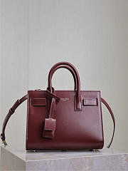 Bagsaaa YSL Sac De Jour In Smooth Leather Nano 392035 Dark Red - 22cm - 1