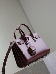 Bagsaaa YSL Sac De Jour In Smooth Leather Nano 392035 Dark Red - 22cm - 4