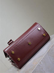 Bagsaaa YSL Sac De Jour In Smooth Leather Nano 392035 Dark Red - 22cm - 3