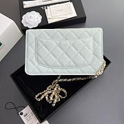 Bagsaaa Chanel Classic Wallet on Chain Light Blue - 12.3 x 19.2 x 3.5cm - 4