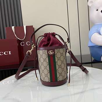 Bagsaaa Ophidia mini bucket bag 838462 red - 23cm