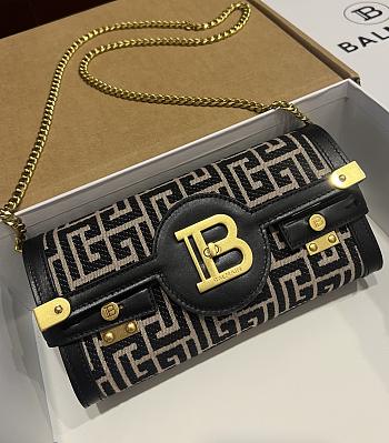 Bagsaaa Balmain B-Buzz 23 Small jacquard crossbody bag - 23cm