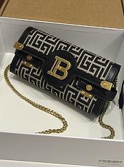 Bagsaaa Balmain B-Buzz 23 Small jacquard crossbody bag - 23cm - 3