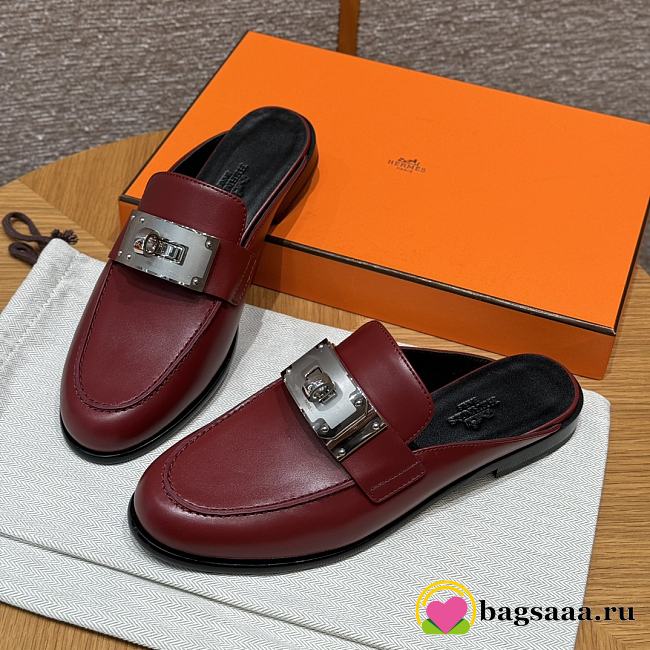 Bagsaaa Hermes Iota mule red - 1